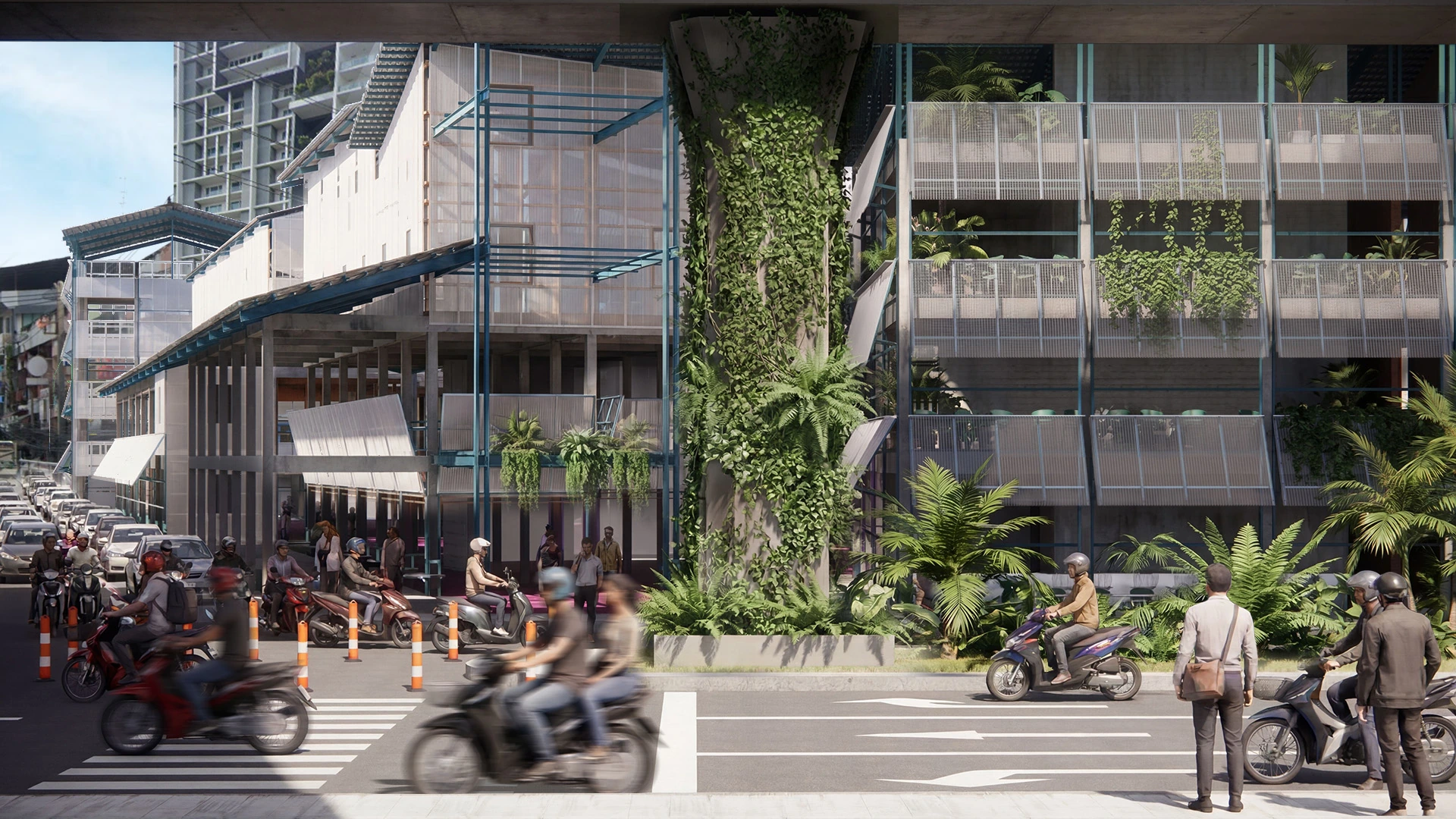Street edge and transit hub