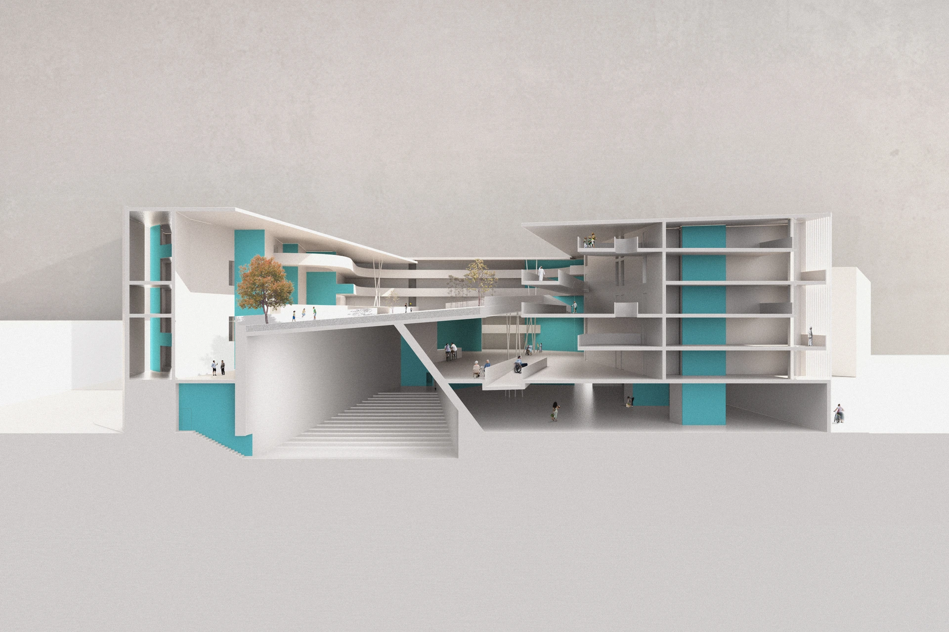 Chiaroscuro Sanctuary · Section perspective