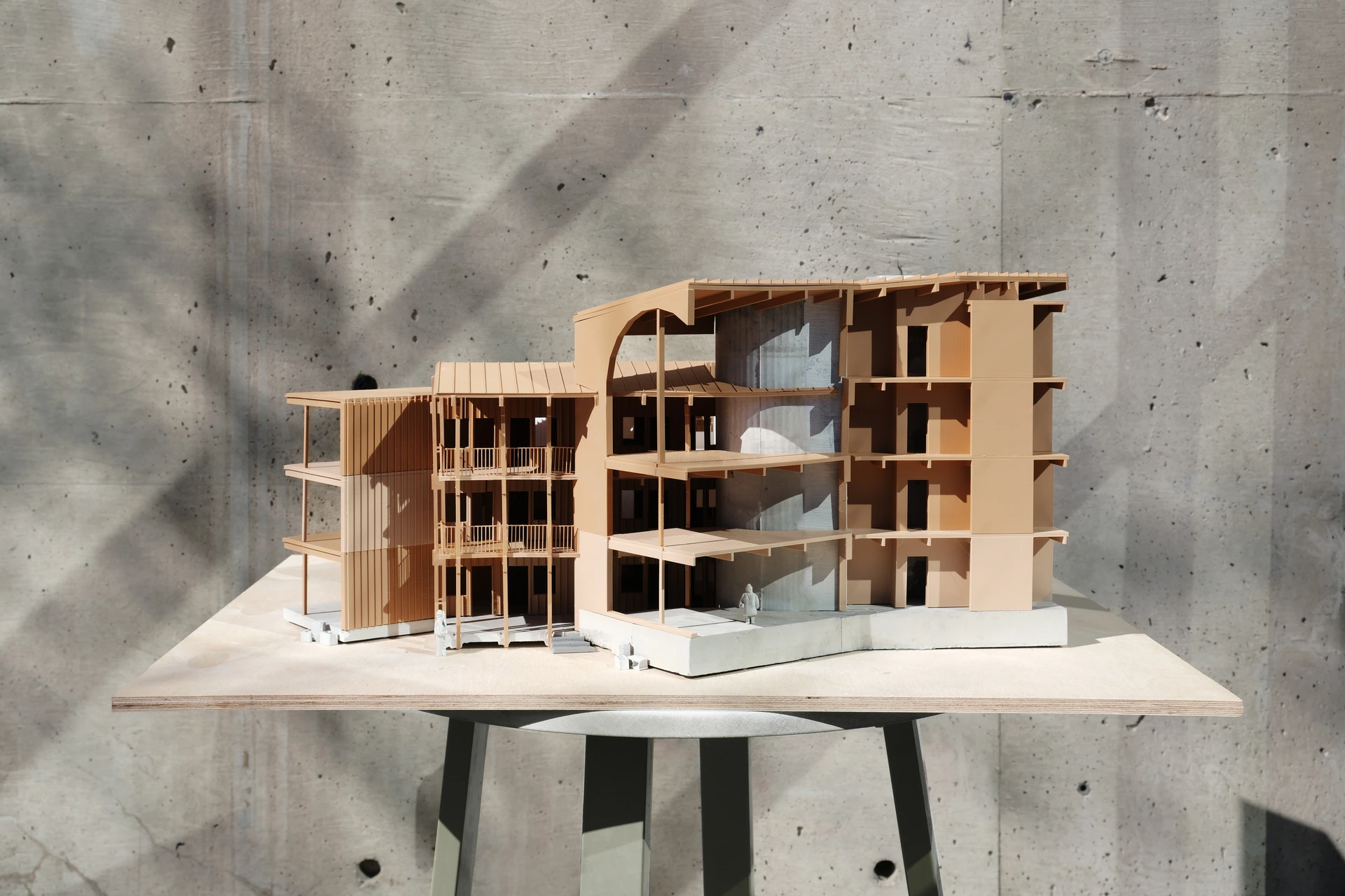 Fragment model: core, porch, and living space